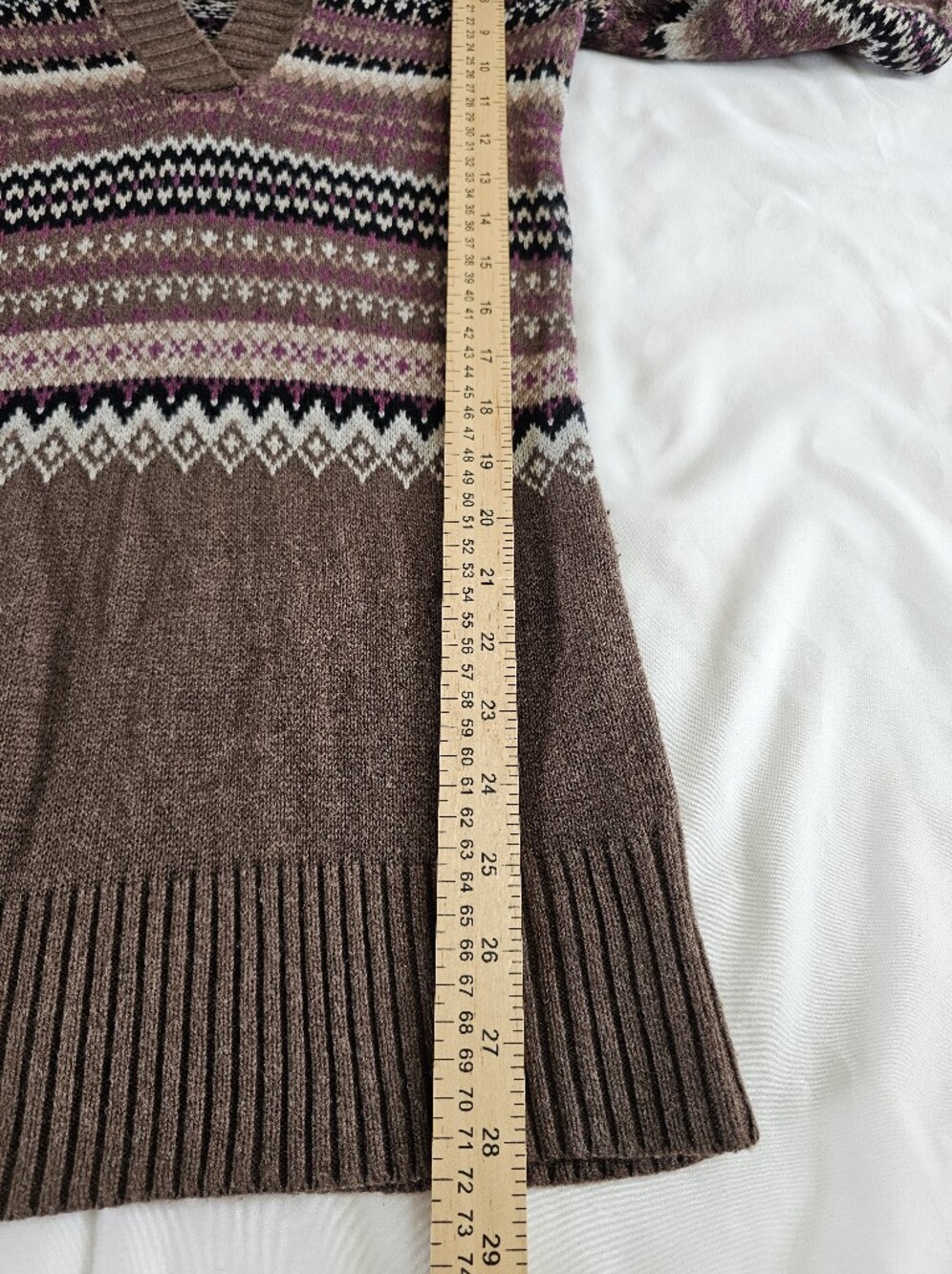 Hooded Fair Isle Argyle Hooded Sweater Twilight Bella Gilmore Girls Sz S Nordic - Picture 10 of 10